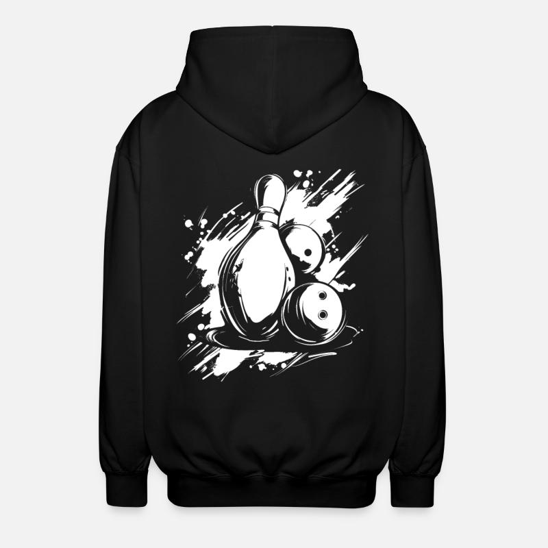 Graphiques de bowling - Veste à capuche unisexe - noir