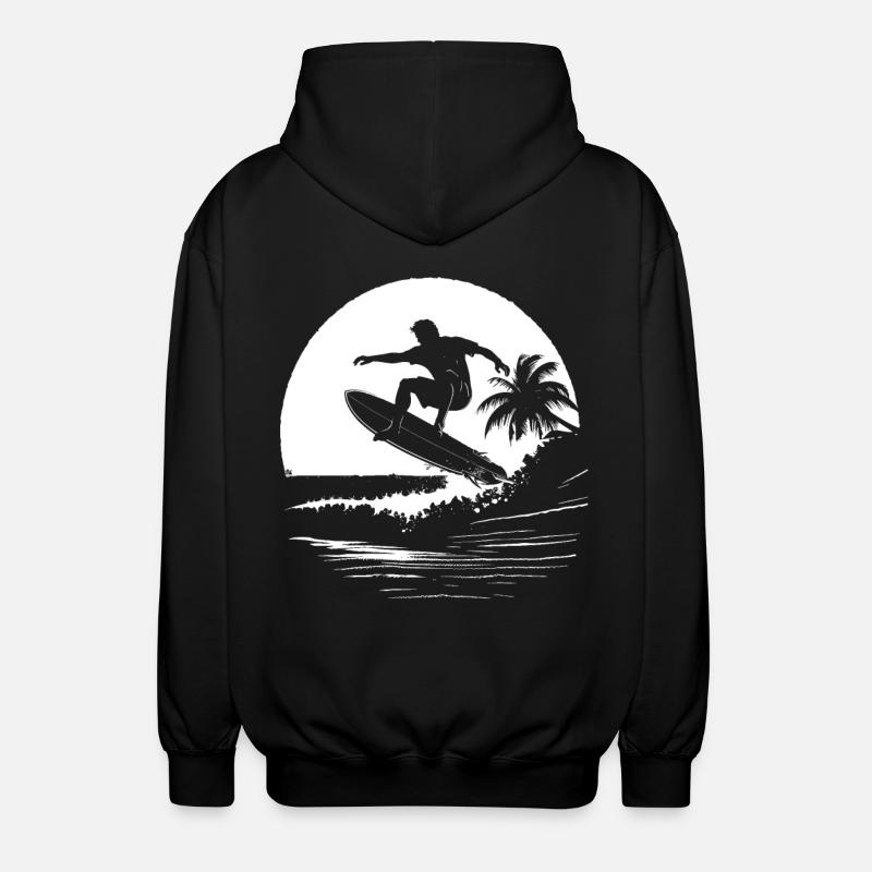 Surfer - Unisex Kapuzenjacke - Schwarz