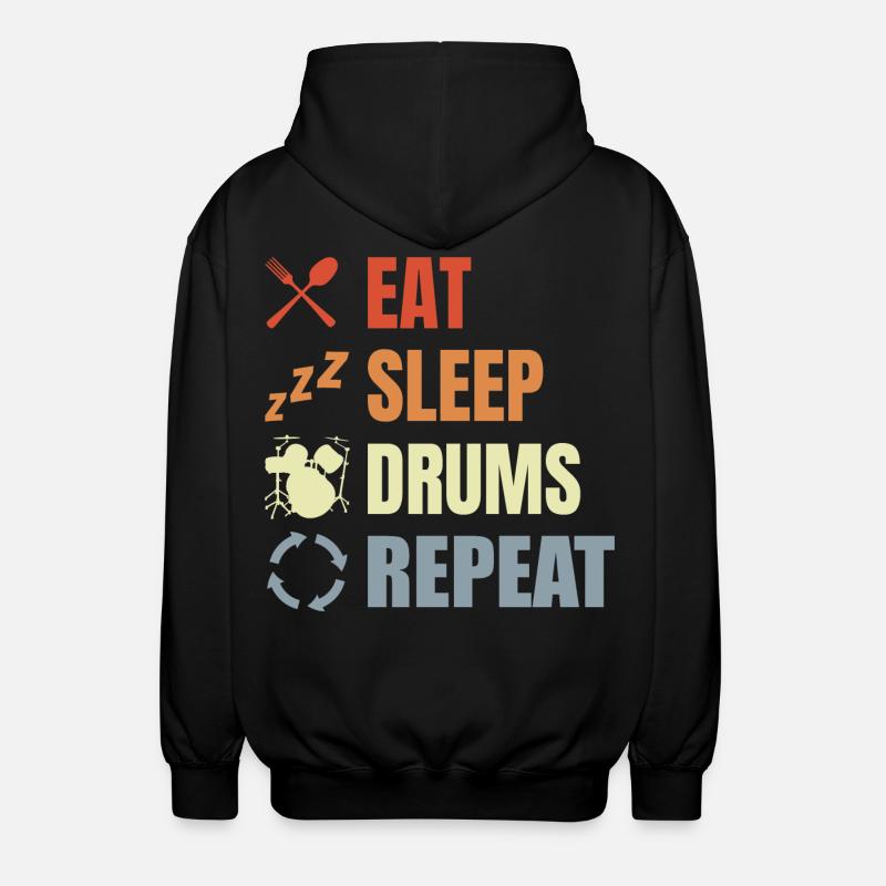 Routine de tambour - Veste à capuche unisexe - noir