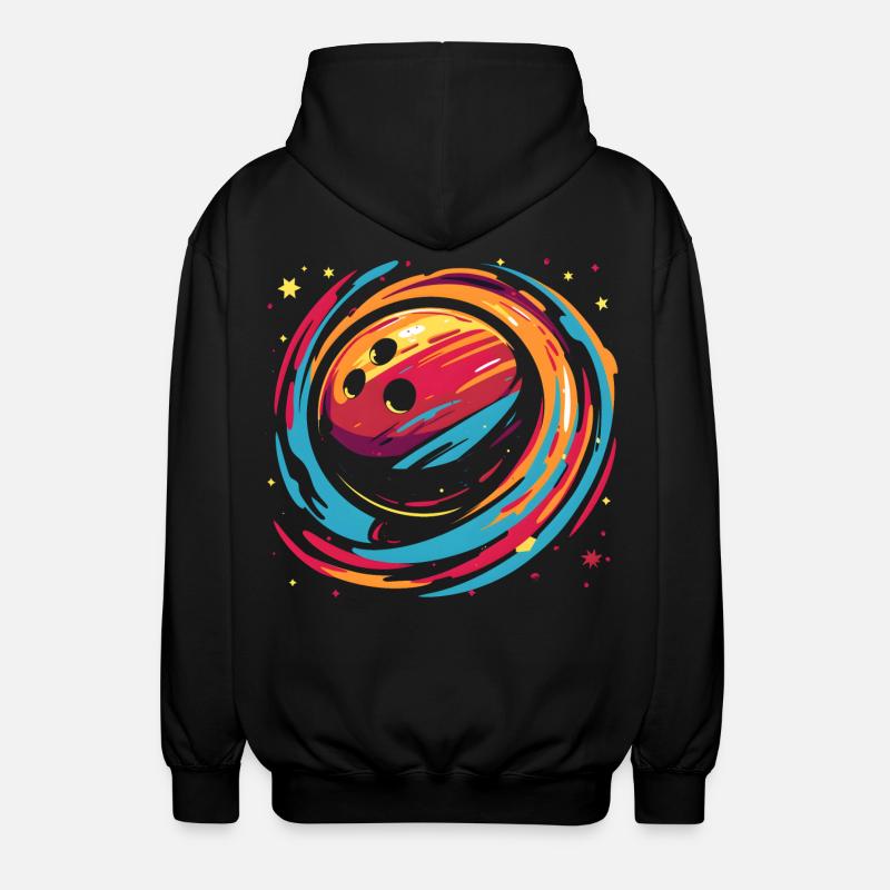 Boule de bowling rétro - Veste à capuche unisexe - noir