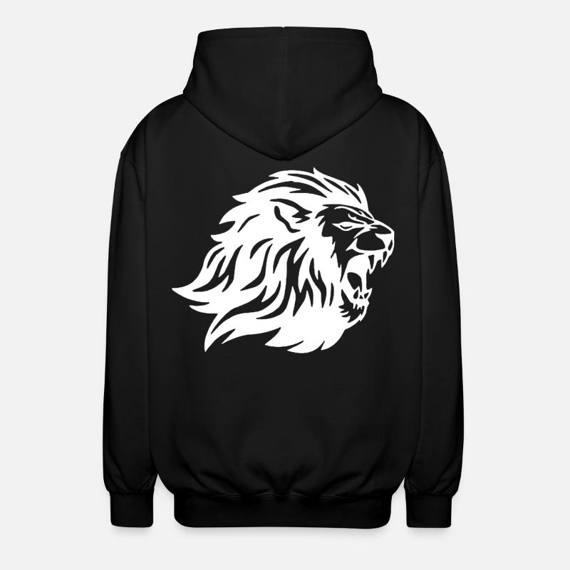 Le roi des animaux (blanc) - Veste à capuche unisexe - noir