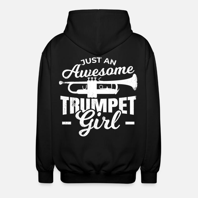Trompeten Mädchen - Unisex Kapuzenjacke - Schwarz