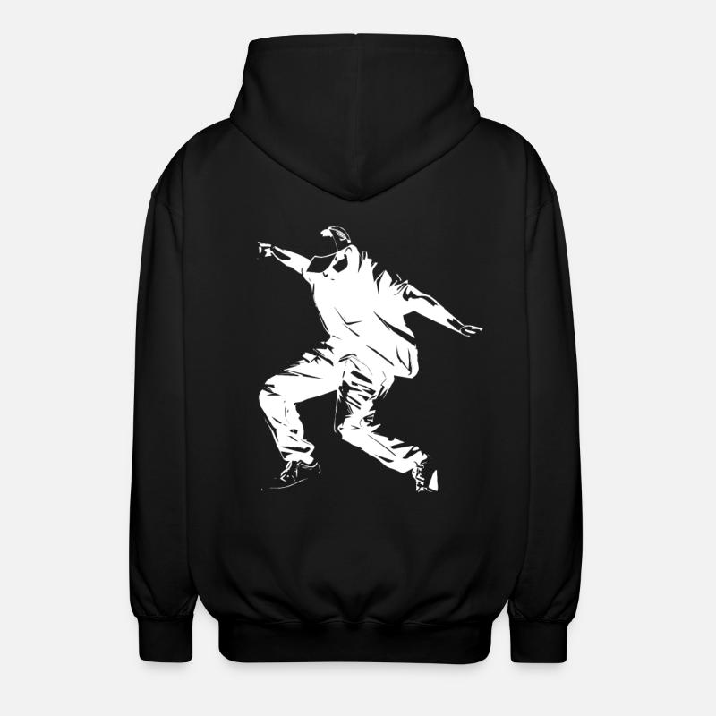 Breakdance Sketch - Unisex Kapuzenjacke - Schwarz