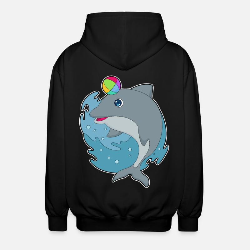 Water-polo Dolphin - Veste à capuche unisexe - noir
