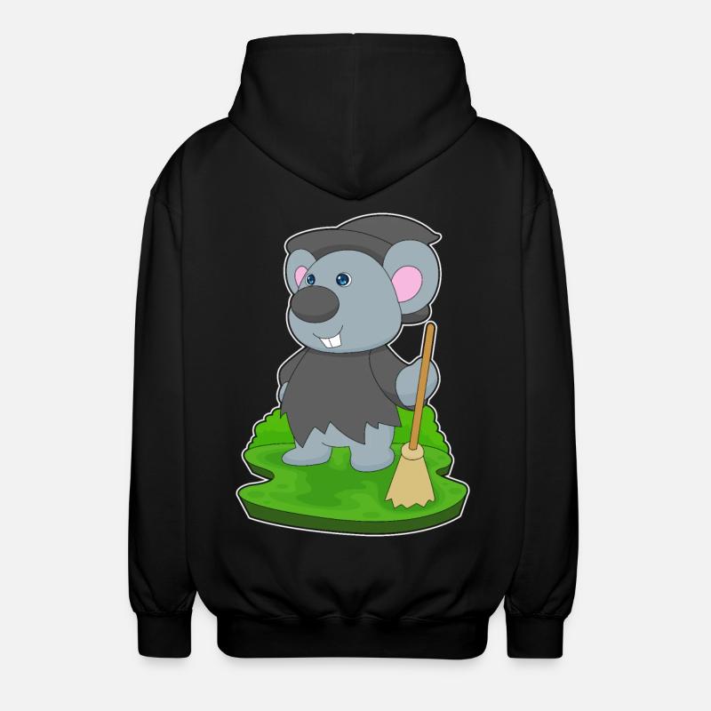 Souris Sorcière d’Halloween - Veste à capuche unisexe - noir