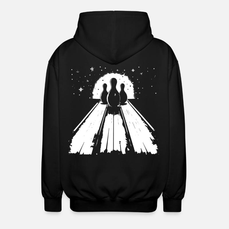 Bowling - Unisex Kapuzenjacke - Schwarz