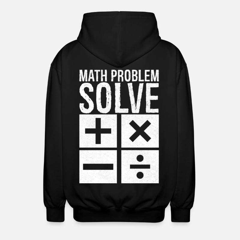 math problem solve - Unisex Hooded Jacket - black