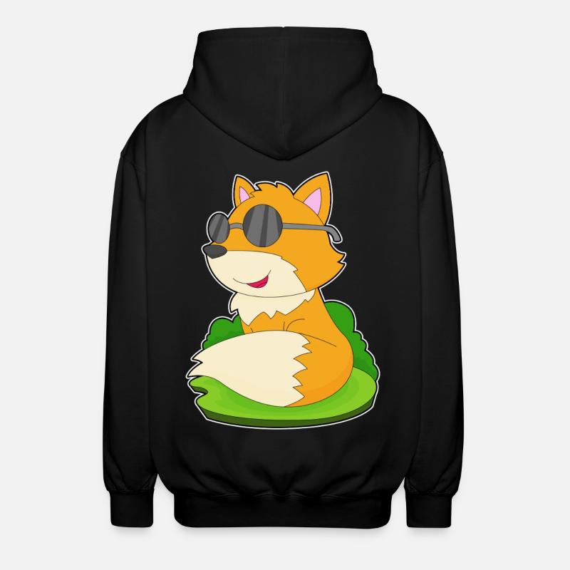Fuchs Sonnenbrille - Unisex Kapuzenjacke - Schwarz