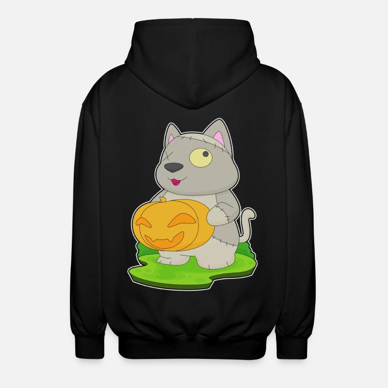 Chat Halloween Zombie - Veste à capuche unisexe - noir