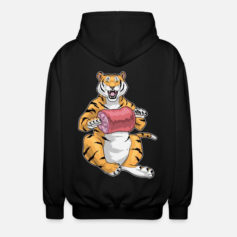 Tiger Meat - Unisex Hooded Jacket - black