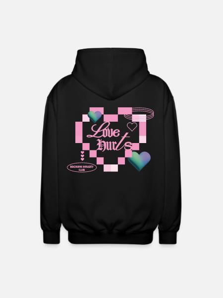 Love hurts - Unisex Hooded Jacket - black