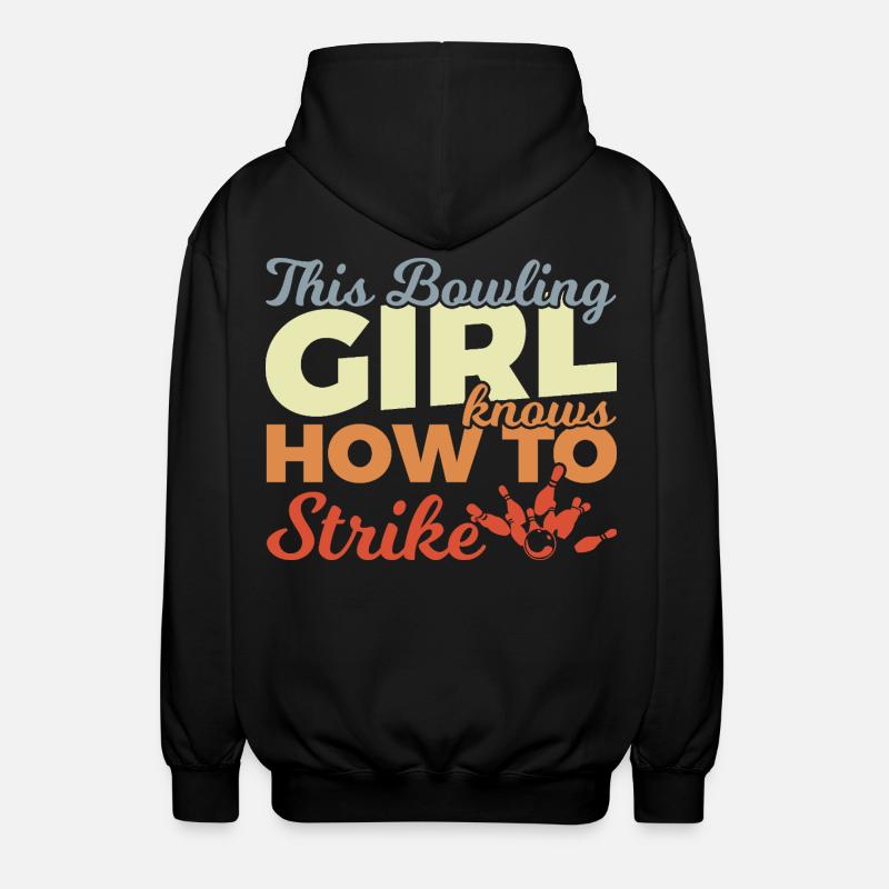 Bowling Mädchen - Unisex Kapuzenjacke - Schwarz
