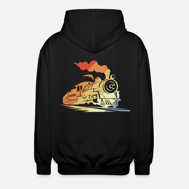 Train à vapeur d’époque - Veste à capuche unisexe - noir