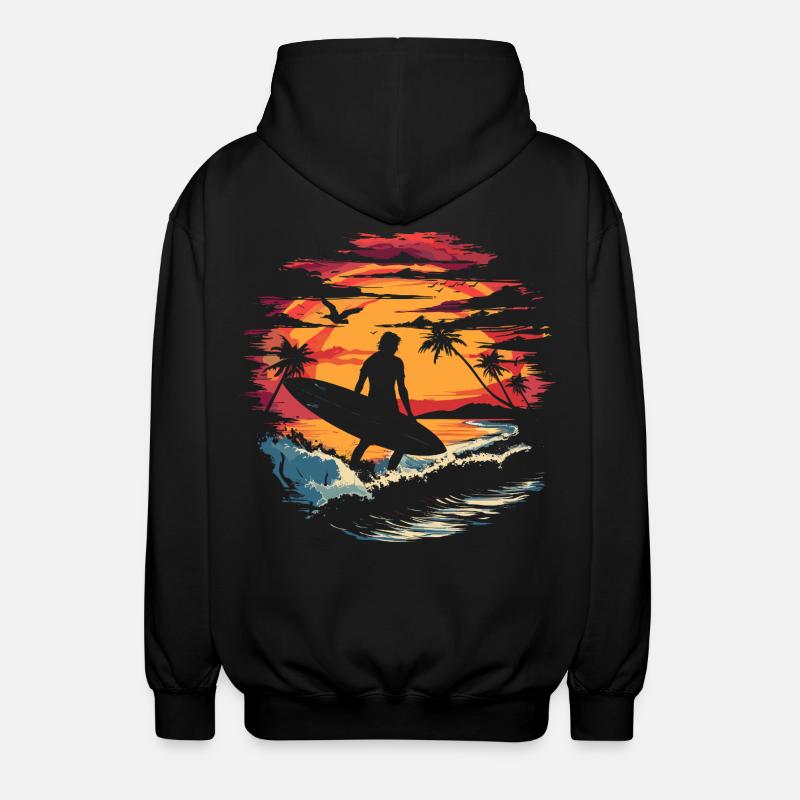 Graphisme Surfer - Veste à capuche unisexe - noir