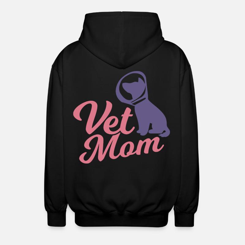 Veterinär Mutter - Unisex Kapuzenjacke - Schwarz