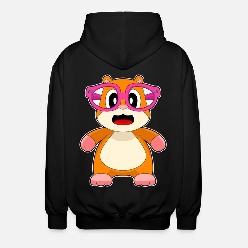 Lunettes de hamster - Veste à capuche unisexe - noir