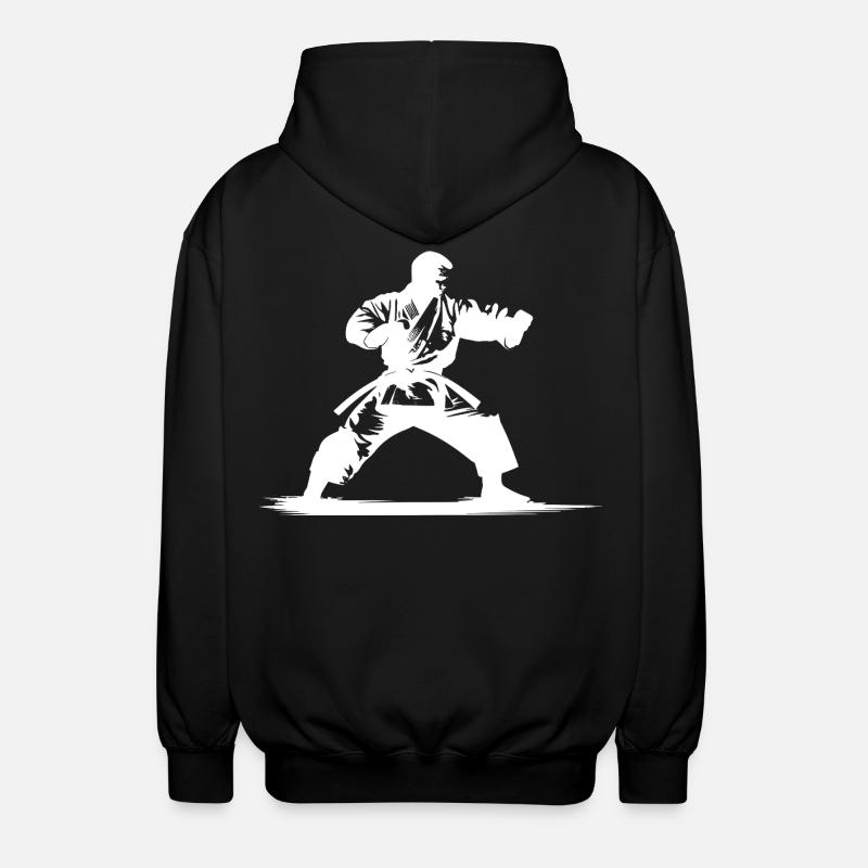 Karateka - Unisex Kapuzenjacke - Schwarz