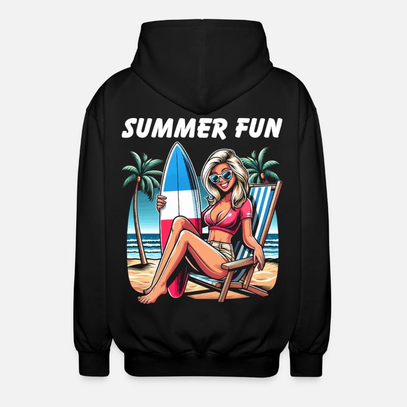 Summer Beach Haute Couture - Unisex Hooded Jacket - black