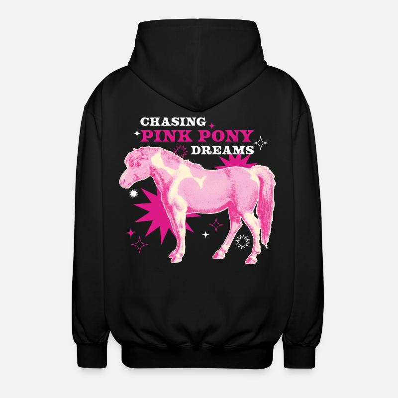 Pink Pony Dreams – Magic Ride - Unisex Hooded Jacket - black