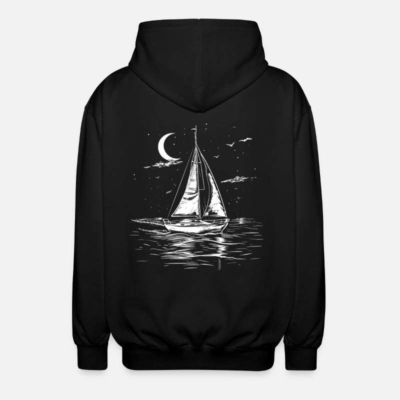Dessin de voile - Veste à capuche unisexe - noir