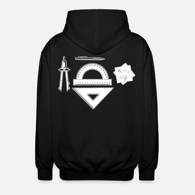 Graphique d’architecte - Veste à capuche unisexe - noir