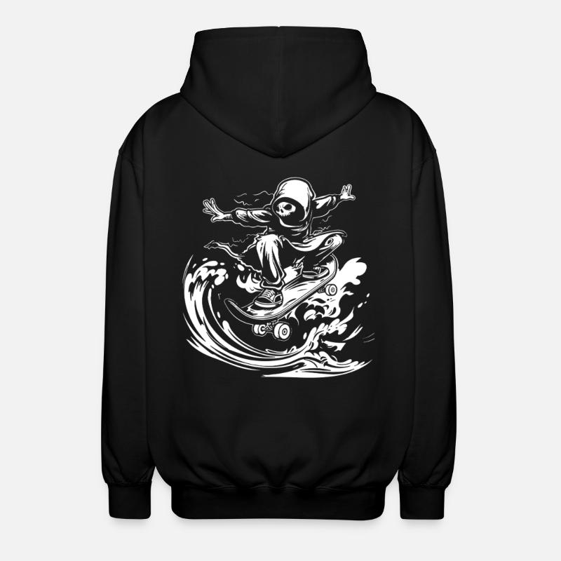Skateboarding Comic - Unisex Kapuzenjacke - Schwarz