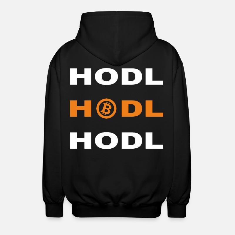 Bitcoin - Hodl Hodl Hodl - Veste à capuche unisexe - noir