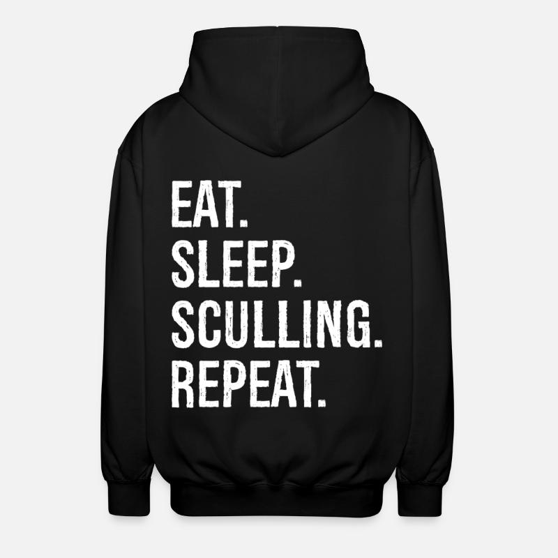 Eat Sleep Sculling Repeat - Unisex Hooded Jacket - black