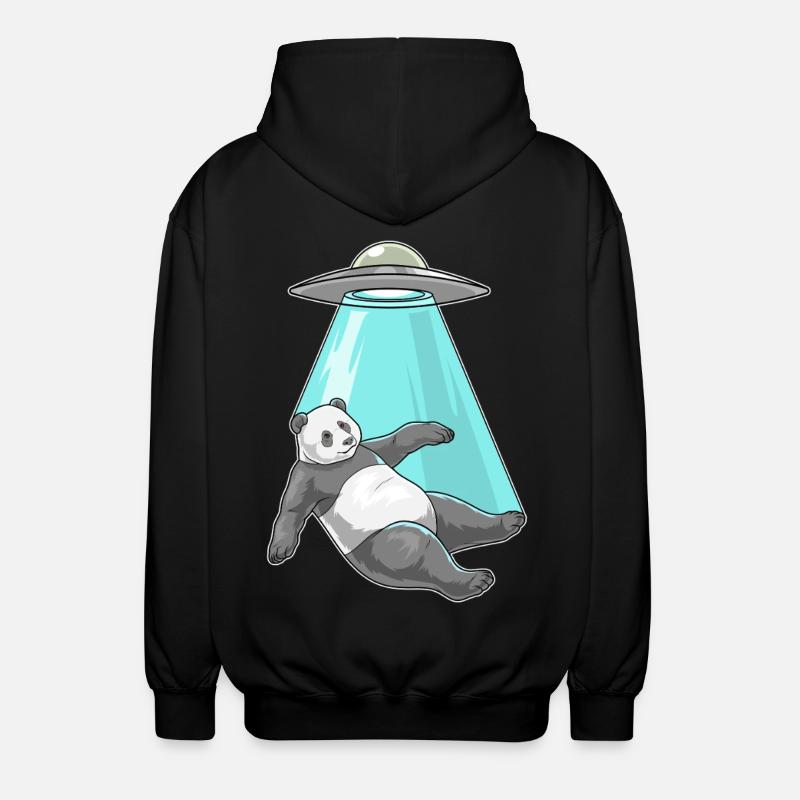 Vaisseau spatial Panda - Veste à capuche unisexe - noir