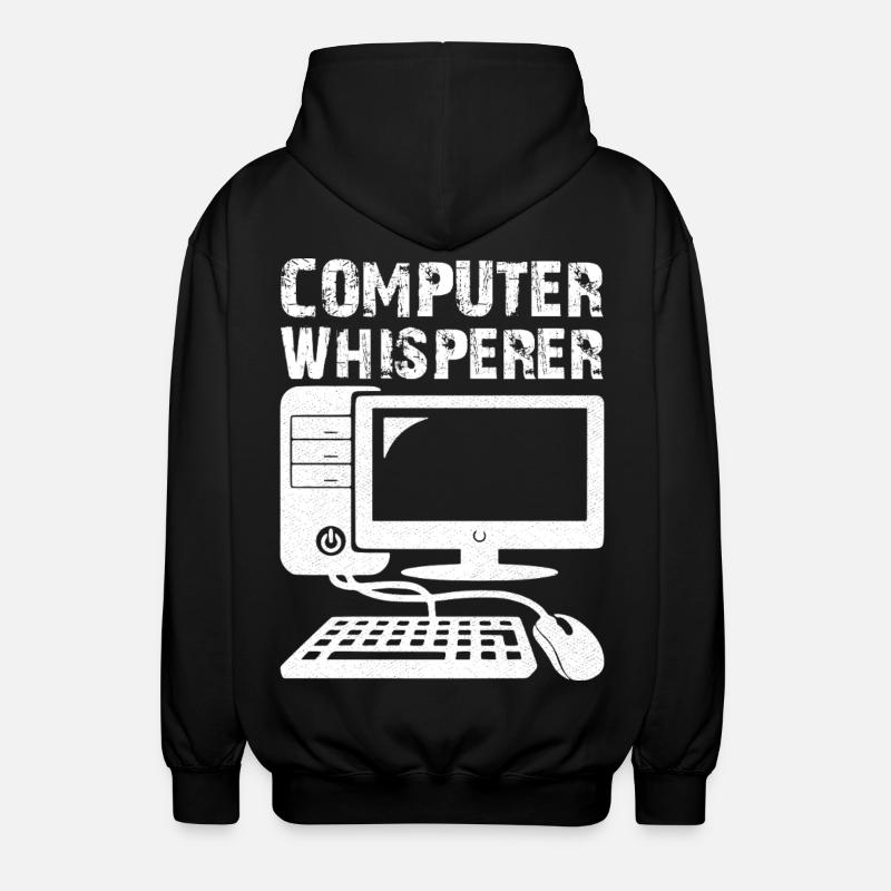 Chuchoteur d’ordinateur - Veste à capuche unisexe - noir