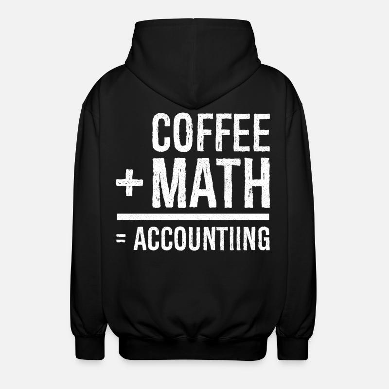 coffee math accounting - Unisex Kapuzenjacke - Schwarz