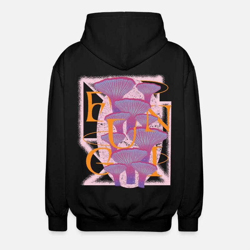 Psychedelic Fungi Bloom - Unisex Kapuzenjacke - Schwarz
