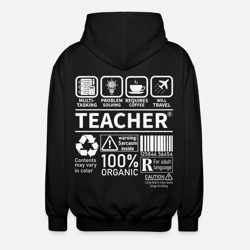 Teacher multi tasking problem solving requires - Unisex Kapuzenjacke - Schwarz