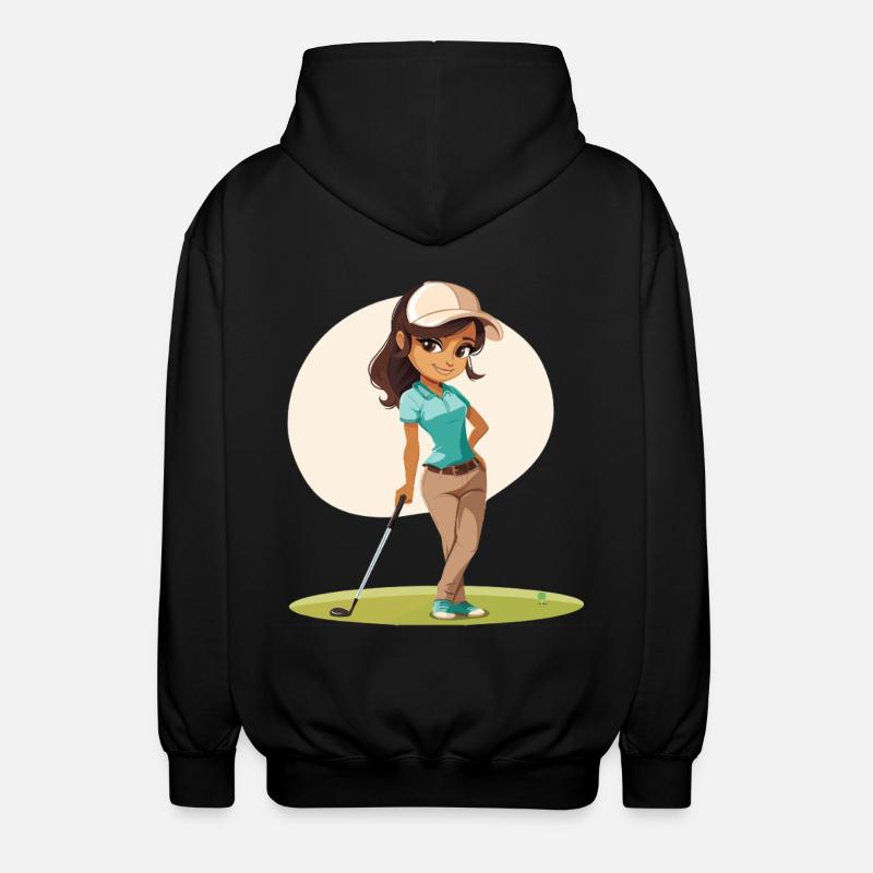 Bande dessinée golfeuse - Veste à capuche unisexe - noir
