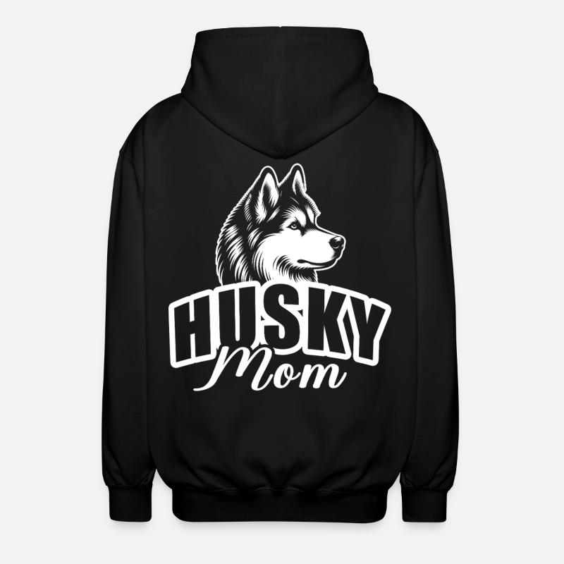 « Maman husky » - Veste à capuche unisexe - noir