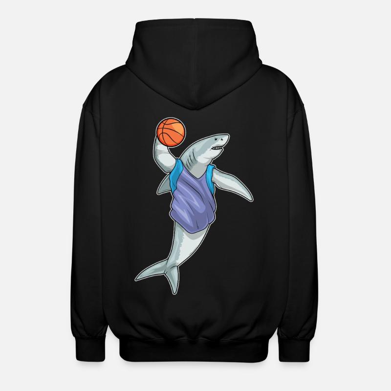 Requin Basketteur Basketteur - Veste à capuche unisexe - noir