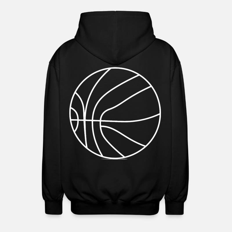 Dessin de joueur de basket-ball - Veste à capuche unisexe - noir