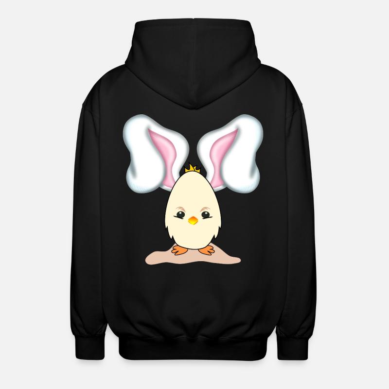 EASTER BUNNY CHICK EASTER BUNNY - Unisex Hooded Jacket - black