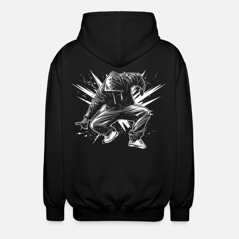 Breakdancer - Unisex Kapuzenjacke - Schwarz
