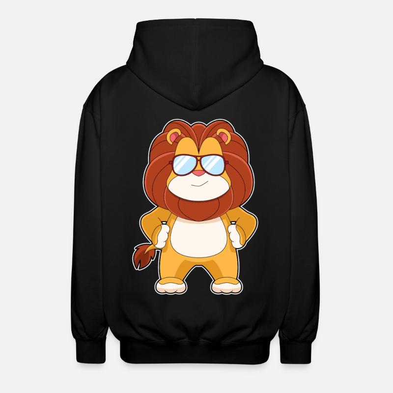 Lunettes de soleil Lion - Veste à capuche unisexe - noir