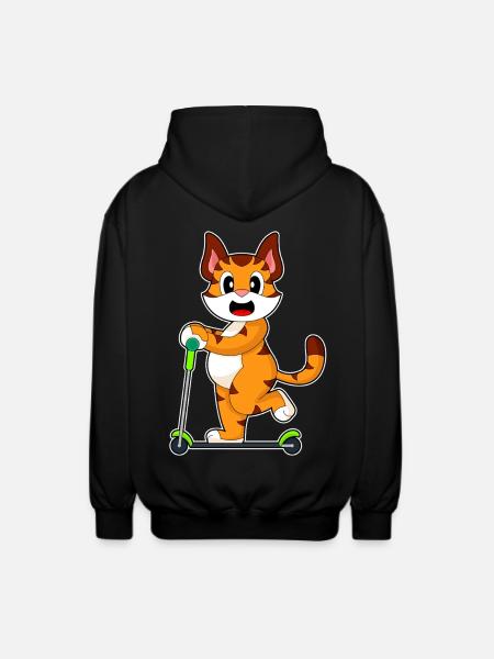 Tiger Scooter - Unisex Hooded Jacket - black