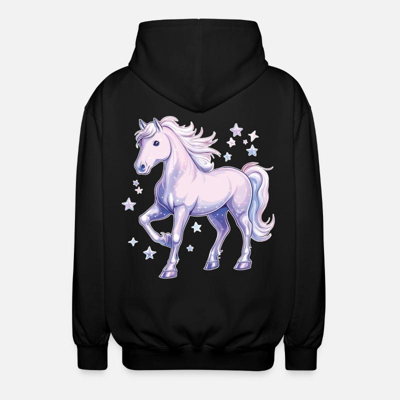 Cheval avec des étoiles - Veste à capuche unisexe - noir