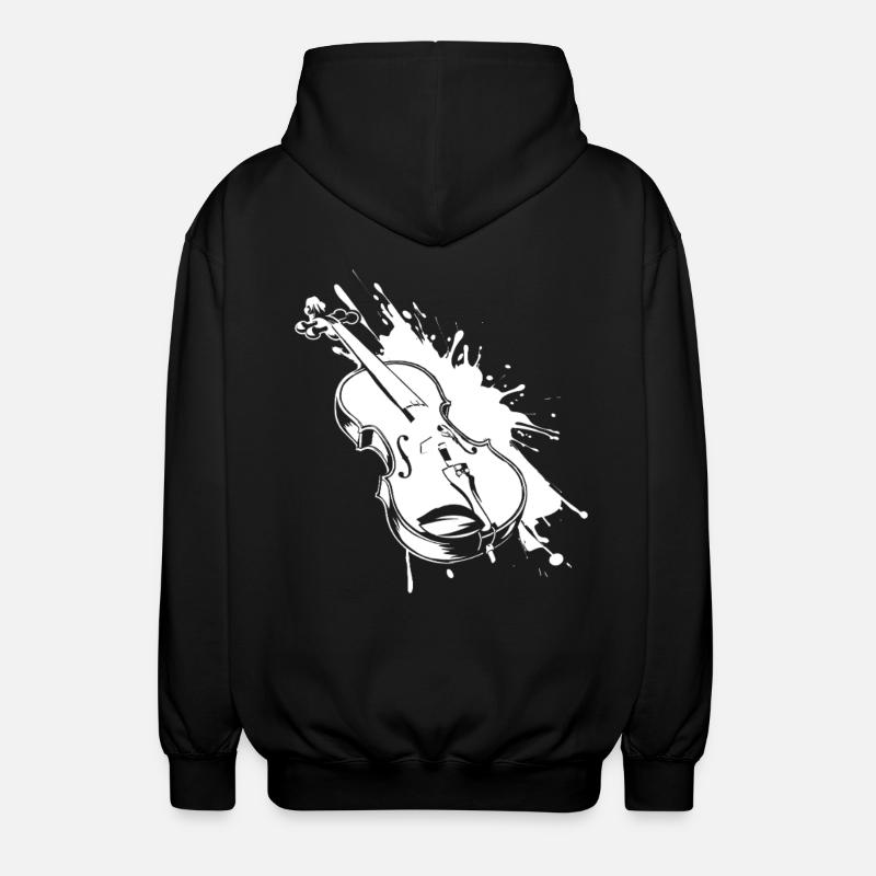 Violine Graffiti - Unisex Kapuzenjacke - Schwarz