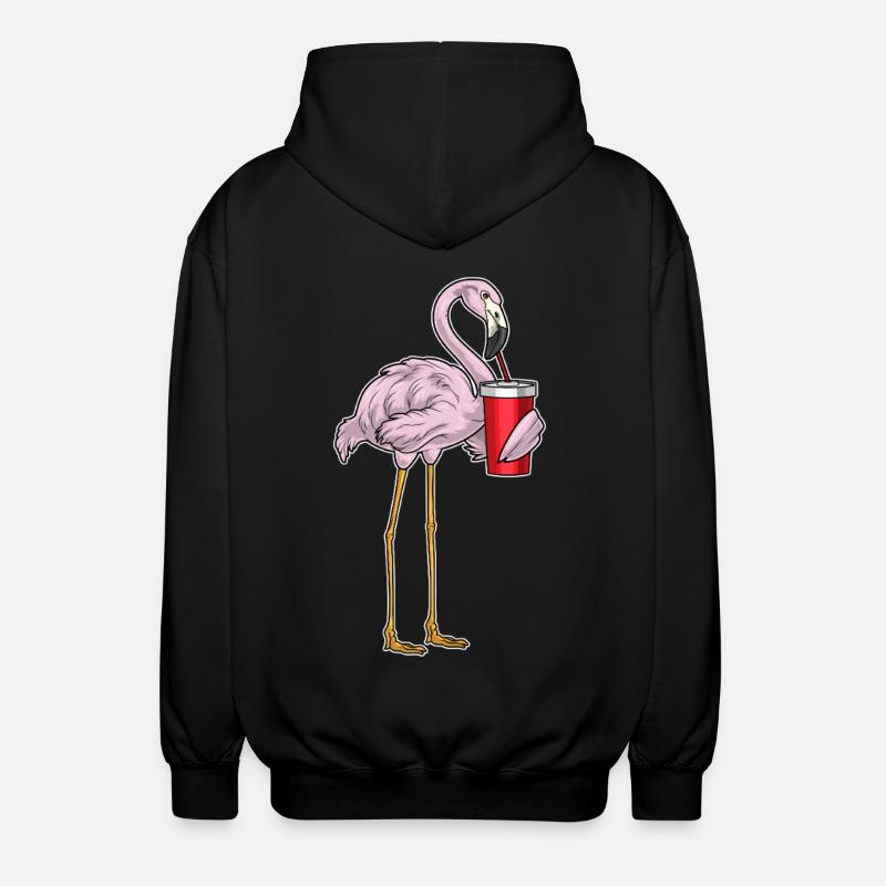 Boisson Flamingo - Veste à capuche unisexe - noir