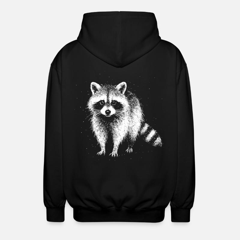 Petit raton laveur - Veste à capuche unisexe - noir