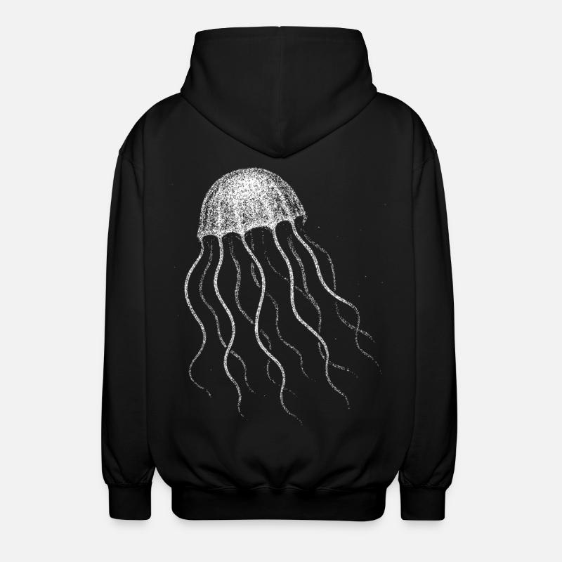 Jellyfish - Unisex Hooded Jacket - black