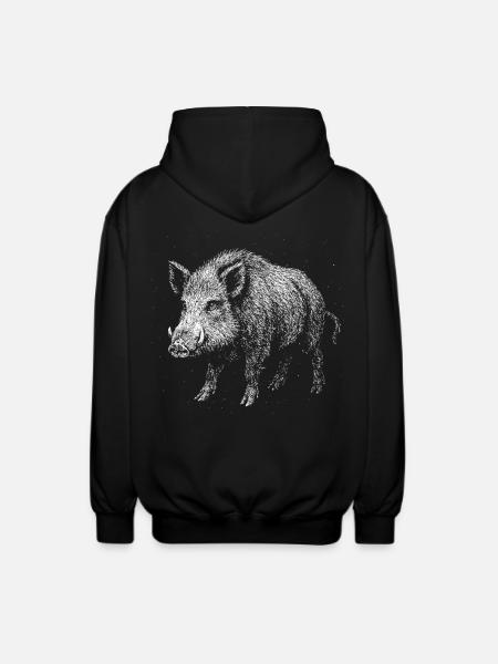 Sanglier - Veste à capuche unisexe - noir