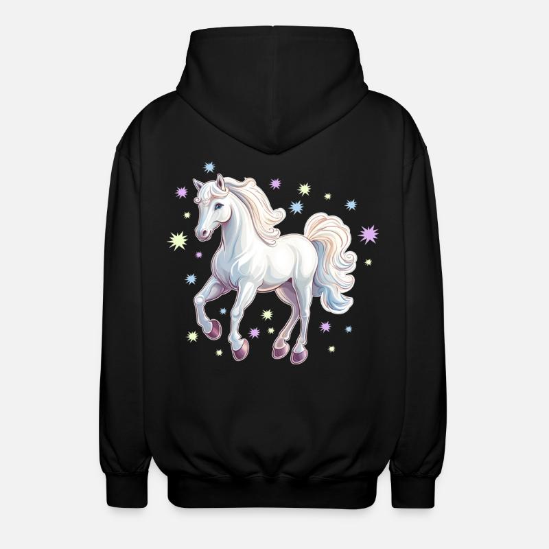 Cheval avec des étoiles - Veste à capuche unisexe - noir