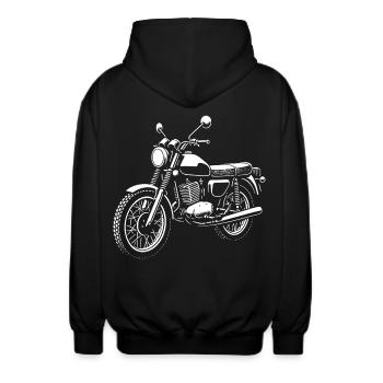 Zweitakt-Legende Retro - Unisex Kapuzenjacke - Schwarz - Hinten - AI Model Male 185 light (185cm)