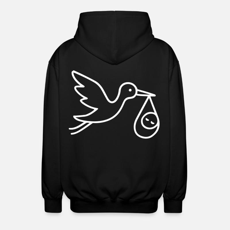 Arrivée minimale de bébé - Veste à capuche unisexe - noir